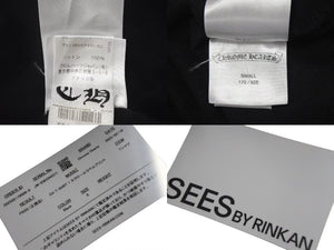 CHROME HEARTS クロムハーツ 半袖Ｔシャツ スクロールラベル ロゴプリント サイズ S ブラック コットン 美品 中古 4c075421 