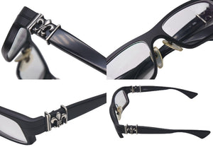 CHROME HEARTS クロムハーツ DSL 度入りメガネ 眼鏡 サイズ55□16-131 BSフレア マグネシウム シルバー925 美品 中古 4c075423