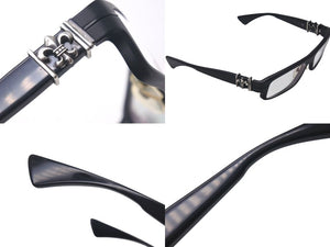 CHROME HEARTS クロムハーツ DSL 度入りメガネ 眼鏡 サイズ55□16-131 BSフレア マグネシウム シルバー925 美品 中古 4c075423