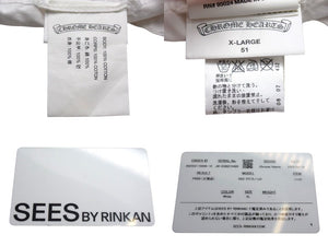 CHROME HEARTS クロムハーツ ベビー ハット帽 バケットハット コットン キッズ ホワイト 美品 中古 4c075428