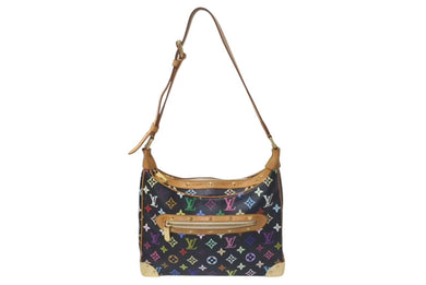 LOUIS VUITTON ルイヴィトン 村上隆 ブローニュ ショルダーバッグ モノグラム マルチカラー 黒 ノワール M92638 美品 中古 4c075429