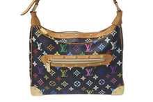 Load image into Gallery viewer, LOUIS VUITTON ルイヴィトン 村上隆 ブローニュ ショルダーバッグ モノグラム マルチカラー 黒 ノワール M92638 美品 中古 4c075429