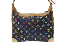 Load image into Gallery viewer, LOUIS VUITTON ルイヴィトン 村上隆 ブローニュ ショルダーバッグ モノグラム マルチカラー 黒 ノワール M92638 美品 中古 4c075429