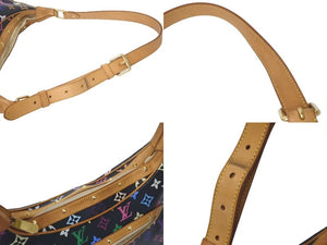 LOUIS VUITTON ルイヴィトン 村上隆 ブローニュ ショルダーバッグ モノグラム マルチカラー 黒 ノワール M92638 美品 中古 4c075429