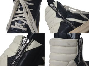 Rick Owens リックオウエンス ハリウッドジオバスケット RU01E5894LCO ブラック ミルク ラムスキン 美品 中古 4c075430