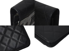 Load image into Gallery viewer, CHANEL シャネル カンボンライン チェーンウォレット ショルダーバッグ A46646 ブラック シルバー金具 美品 中古 4c075432