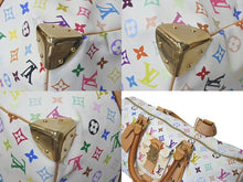 Load image into Gallery viewer, 極美品 LOUIS VUITTON ルイヴィトン 村上隆 ボストンバッグ キーポル45 M92641 モノグラムマルチ ホワイト ゴールド金具 中古 4c075438