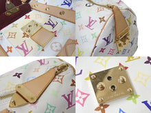 Load image into Gallery viewer, 極美品 LOUIS VUITTON ルイヴィトン 村上隆 ボストンバッグ キーポル45 M92641 モノグラムマルチ ホワイト ゴールド金具 中古 4c075438