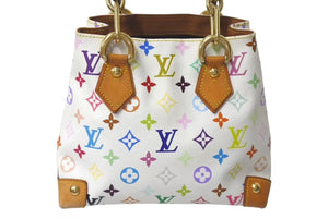 LOUIS VUITTON ルイヴィトン オードラ ブロン ハンドバッグ PVC ヌメ革 M40047 ゴールド金具 ホワイト マルチカラー 美品 中古 4c075440