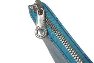 GOYARD ゴヤール セナMM クラッチバッグ ブルー PVC レザー 美品 中古 4c075442