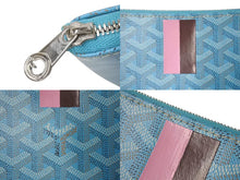Load image into Gallery viewer, GOYARD ゴヤール セナMM クラッチバッグ ブルー PVC レザー 美品 中古 4c075442