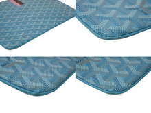 Load image into Gallery viewer, GOYARD ゴヤール セナMM クラッチバッグ ブルー PVC レザー 美品 中古 4c075442