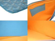 Load image into Gallery viewer, GOYARD ゴヤール セナMM クラッチバッグ ブルー PVC レザー 美品 中古 4c075442