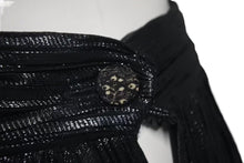 Load image into Gallery viewer, 極美品 ISSEY MIYAKE イッセイミヤケ プリーツロングスカート サイズ 3 ラメ加工 ブラック 中古 4c075445