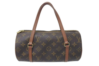 LOUIS VUITTON ルイヴィトン パピヨンPM 26 筒形 ハンドバック ブラウン モノグラム M51366 美品 中古 4c075450