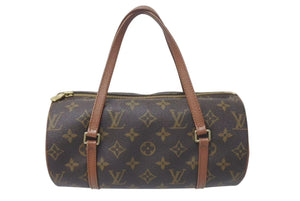LOUIS VUITTON ルイヴィトン パピヨンPM 26 筒形 ハンドバック ブラウン モノグラム M51366 美品 中古 4c075450