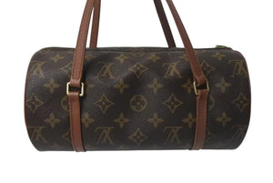 LOUIS VUITTON ルイヴィトン パピヨンPM 26 筒形 ハンドバック ブラウン モノグラム M51366 美品 中古 4c075450