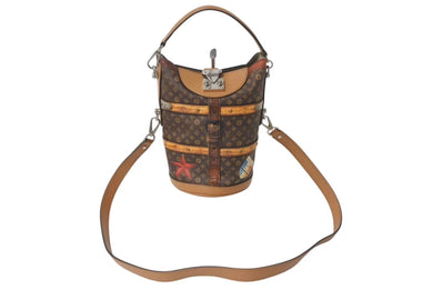 LOUIS VUITTON ルイヴィトン トランスフォームドモノグラム ダッフルバッグ ハンドバッグ M52276 ブラウン シルバー金具 美品 中古 4c075453