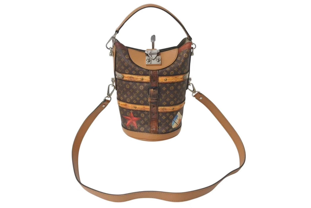 LOUIS VUITTON ルイヴィトン トランスフォームドモノグラム ダッフルバッグ ハンドバッグ M52276 ブラウン シルバー金具 美品 中古 4c075453