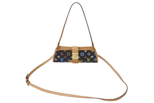 極美品 LOUIS VUITTON ルイヴィトン 村上隆 シャーリー M40050 モノグラムマルチ ブラック ゴールド金具 中古 4c075454