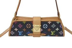 極美品 LOUIS VUITTON ルイヴィトン 村上隆 シャーリー M40050 モノグラムマルチ ブラック ゴールド金具 中古 4c075454