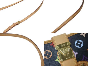 極美品 LOUIS VUITTON ルイヴィトン 村上隆 シャーリー M40050 モノグラムマルチ ブラック ゴールド金具 中古 4c075454