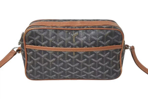 GOYARD ゴヤール カップヴェールPM ショルダーバッグ CAPVE2PMLTY01CL01P ブラウン PVC レザー シルバー金具 中古 4c075456