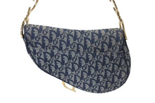 Load image into Gallery viewer, 極美品 Christian Dior クリスチャンディオール デニムトロッターサドルバッグ ネイビー ガリアーノ期 中古 4c075459