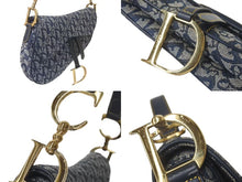 Load image into Gallery viewer, 極美品 Christian Dior クリスチャンディオール デニムトロッターサドルバッグ ネイビー ガリアーノ期 中古 4c075459