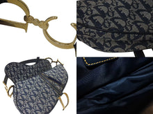 Load image into Gallery viewer, 極美品 Christian Dior クリスチャンディオール デニムトロッターサドルバッグ ネイビー ガリアーノ期 中古 4c075459
