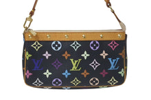 Load image into Gallery viewer, LOUIS VUITTON ルイヴィトン ポシェット アクセソワール アクセサリーポーチ M92648 モノグラムマルチ 村上隆 ブラック 美品 中古 4c075462