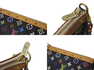 LOUIS VUITTON ルイヴィトン ポシェット アクセソワール アクセサリーポーチ M92648 モノグラムマルチ 村上隆 ブラック 美品 中古 4c075462