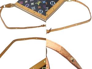 LOUIS VUITTON ルイヴィトン ポシェット アクセソワール アクセサリーポーチ M92648 モノグラムマルチ 村上隆 ブラック 美品 中古 4c075462