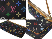 Load image into Gallery viewer, LOUIS VUITTON ルイヴィトン ポシェット アクセソワール アクセサリーポーチ M92648 モノグラムマルチ 村上隆 ブラック 美品 中古 4c075462