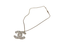 Load image into Gallery viewer, CHANEL シャネル ココマーク ネックレス ラインストーン マルチカラー 04A刻印 イタリア製 クリア ゴールド GP 美品 中古 4c075486