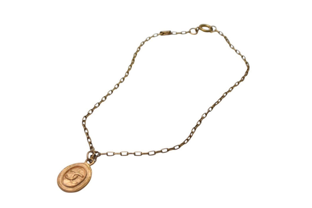 CHANEL シャネル ココマーク ネックレス オーバル ヴィンテージ アクセサリー フランス製 ゴールド 美品 中古 4c075489