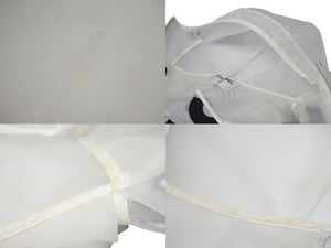 極美品 CHANEL シャネル メッシュ ジャケット ジップアップパーカー イタリア製 P60972V46493 サイズ 38 ホワイト 中古 4c075493