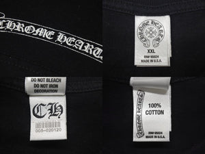 [USED/中古]CHROME HEARTS クロムハーツ 半袖Ｔシャツ CHROME HEARTS CH PLUS ポケットTシャツ ブラック コットン XXL Bランク 中古 4c075495
