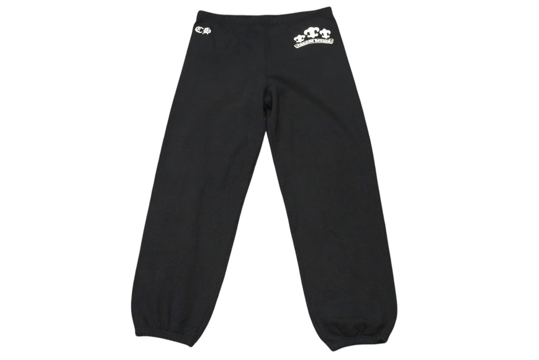 CHROME HEARTS クロムハーツ BSフレアプリント スウェットパンツ ブラック コットン XXL 美品 中古 4c075496