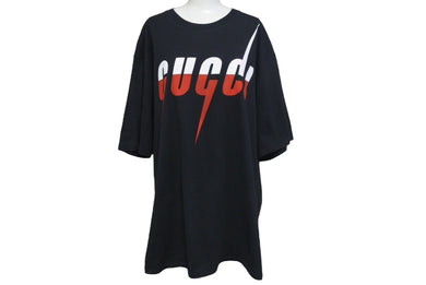 GUCCI グッチ ブレードプリント 半袖Tシャツ ブランドロゴ 565806 XJAZY コットン ブラック サイズXXXL 美品 中古 4c075497 