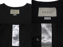 画像をギャラリービューアに読み込む, GUCCI グッチ ブレードプリント 半袖Tシャツ ブランドロゴ 565806 XJAZY コットン ブラック サイズXXXL 美品 中古 4c075497 