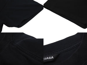 BALENCIAGA バレンシアガ 半袖Ｔシャツ DEFILE ロゴ 2020年 ブラック コットン サイズS 641614 美品 中古 4c075499