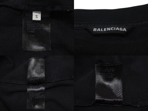 BALENCIAGA バレンシアガ 半袖Ｔシャツ DEFILE ロゴ 2020年 ブラック コットン サイズS 641614 美品 中古 4c075499