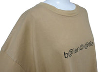 Load image into Gallery viewer, BALENCIAGA バレンシアガ b@len©︎i@9a 半袖Ｔシャツ ブラウン コットン サイズXXL 620969 美品 中古 4c075502