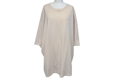 BALENCIAGA バレンシアガ HOTELS & RESORTS 刺繍Tシャツ ベージュ コットン サイズL 651795 美品 中古 4c075503