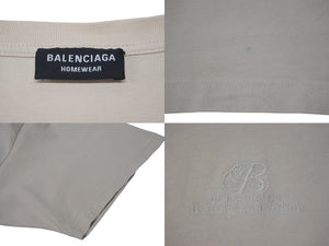 BALENCIAGA バレンシアガ HOTELS & RESORTS 刺繍Tシャツ ベージュ コットン サイズL 651795 美品 中古 4c075503