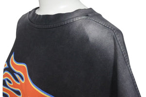 BALENCIAGA バレンシアガ Flame-B Logo フレイムB ロゴ 半袖Tシャツ 656978 サイズM 21SS ヴィンテージ加工 美品 中古 4c075505
