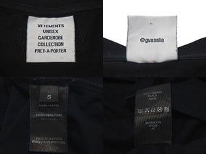 極美品 VETEMENTS ヴェトモン 21SS アナーキー ゴシック ロゴ 半袖Ｔシャツ ブラック コットン サイズS UE51TR640B 中古 4c075506 