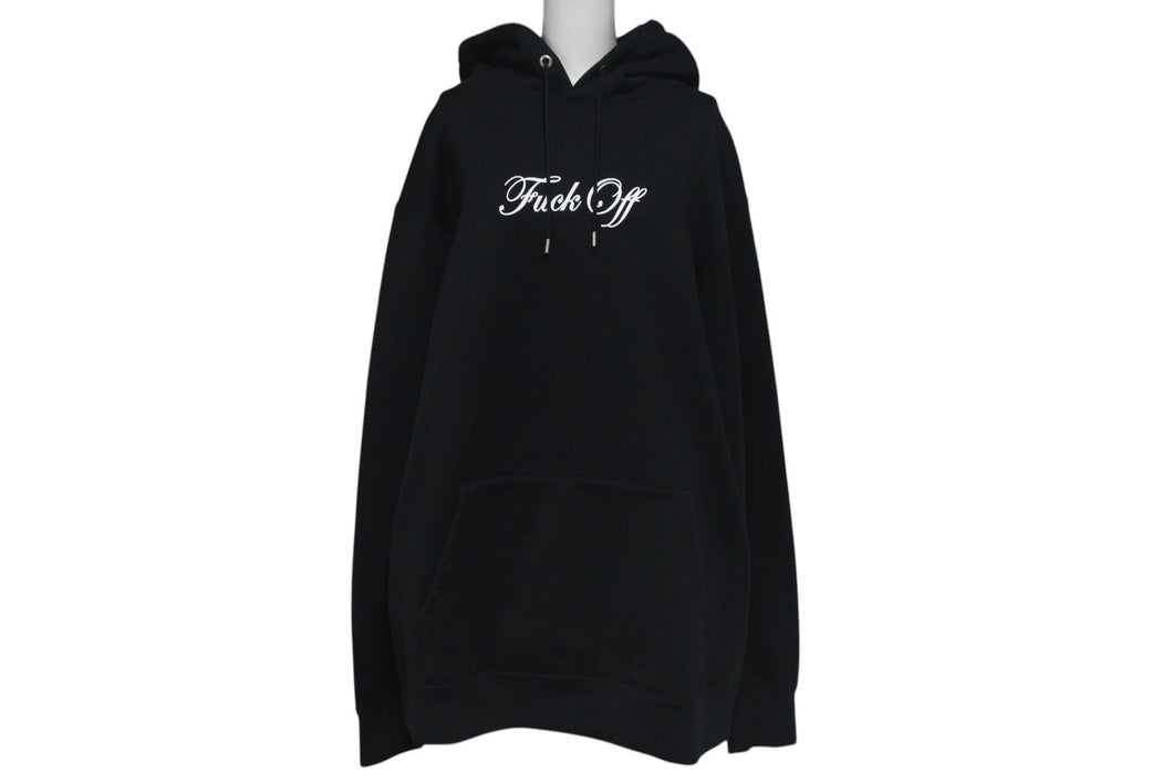 MASTERMIND マスターマインド FUCK OFF プルオーバーパーカー 17SPMM-SW02-A ブラック ホワイト サイズM 美品 中古 4c075512