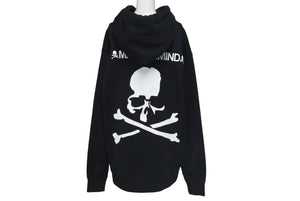 MASTERMIND マスターマインド FUCK OFF プルオーバーパーカー 17SPMM-SW02-A ブラック ホワイト サイズM 美品 中古 4c075512